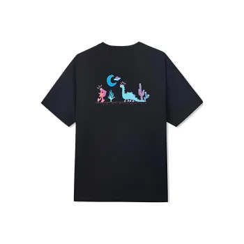 Converse Drop Shoulder Sleeve T Shirt Women's Black