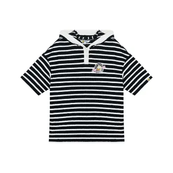 B.Duck T Shirt Women's Black White Stripes