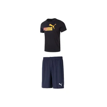 PUMA Casual Sportswear Men Set Black Top+Navy Blue Shorts
