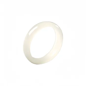 MY WORLD BEGINS AND ENDS WITH YOU Hetian Jade Rings Pale Greenish White Jade Unisex