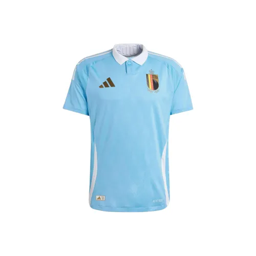 Adidas Belgium 2024 Away Authentic Jersey Soccer Jerseys Player Edition Belgium Team Away Men's Blue