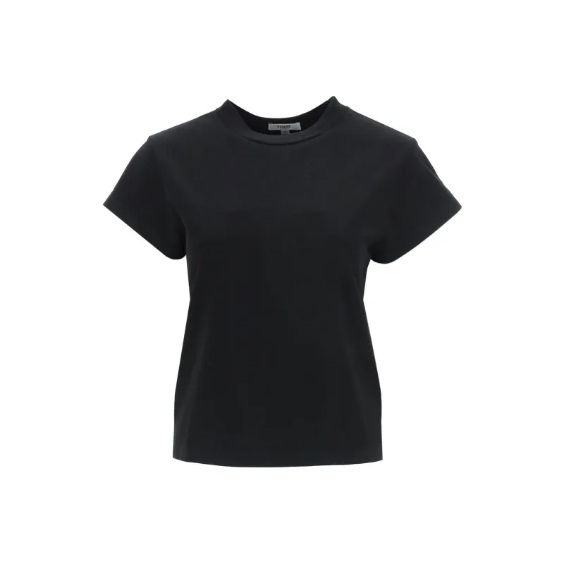 AGOLDE Bryce Shoulder Pads Cotton T-shirt-0