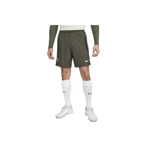 Nike F.C. Barcelona Strike Elite Soccer Shorts Men's Olive Green