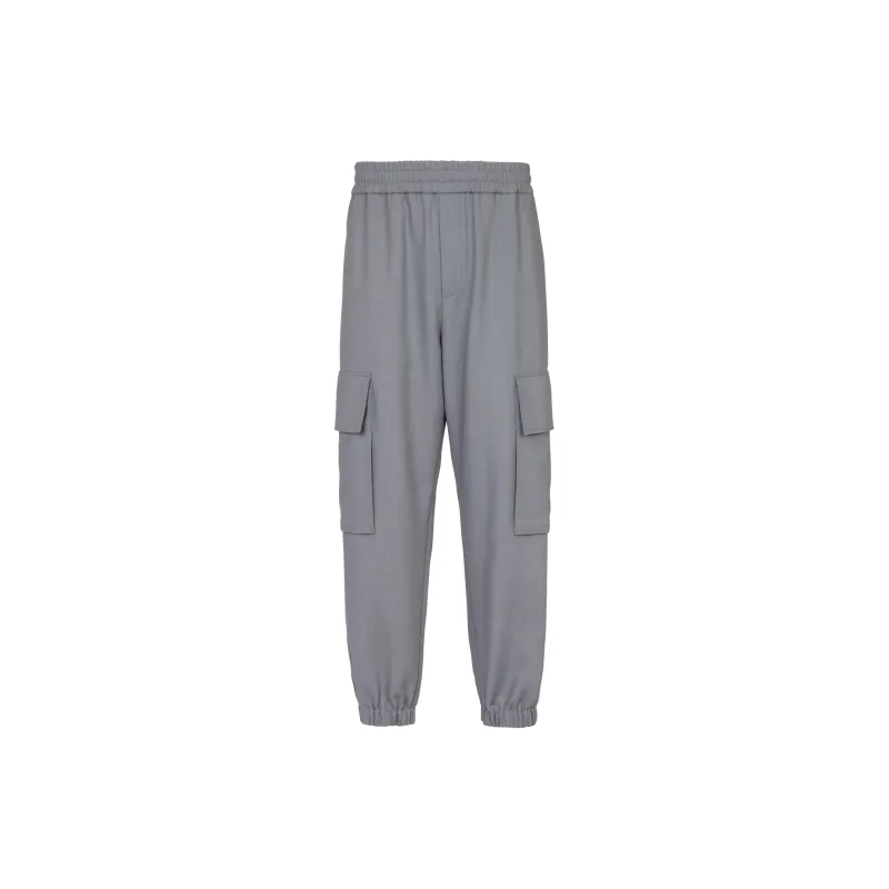 BALMAIN Double Crepe Cargo Trousers-0