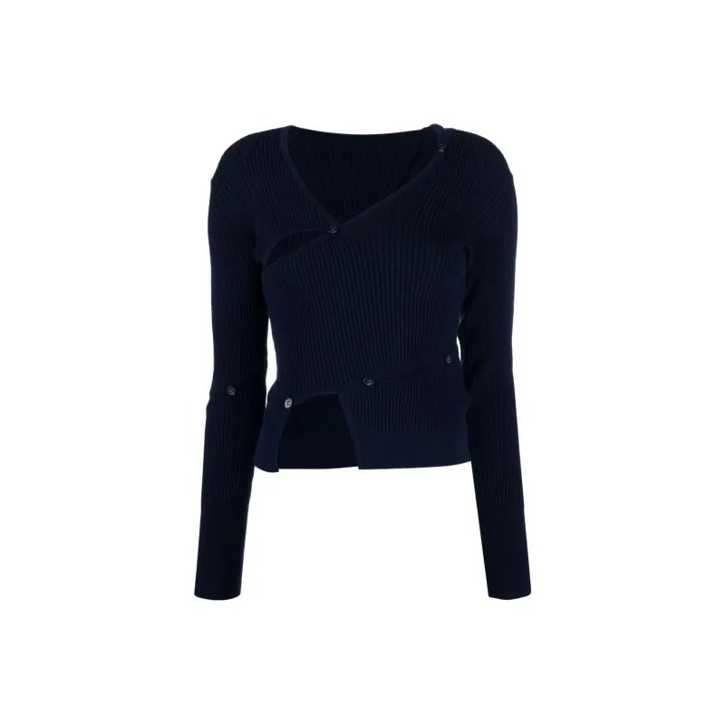 Jacquemus Le Cardigan Tordu 'Navy'-0