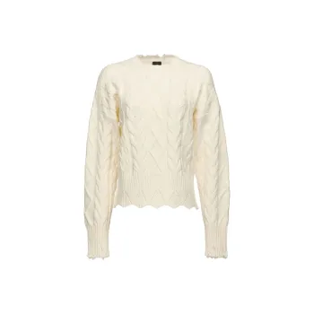 PINKO Maxi Cable-Knit Jumper