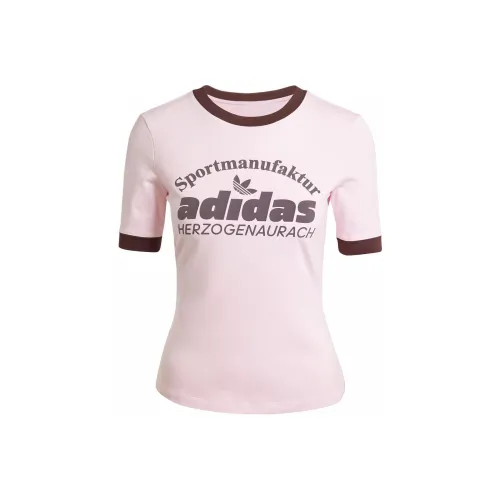 Adidas Originals T Shirt Women's Clear Pink