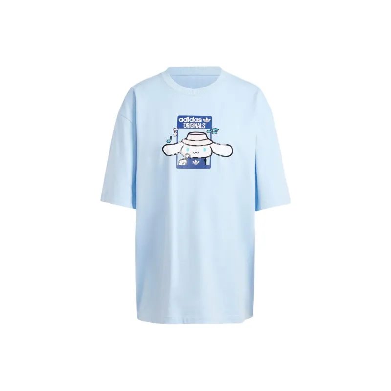 adidas originals X Hello Kitty Cinnamoroll Graphic Oversized Tee 'Clear Sky'-0