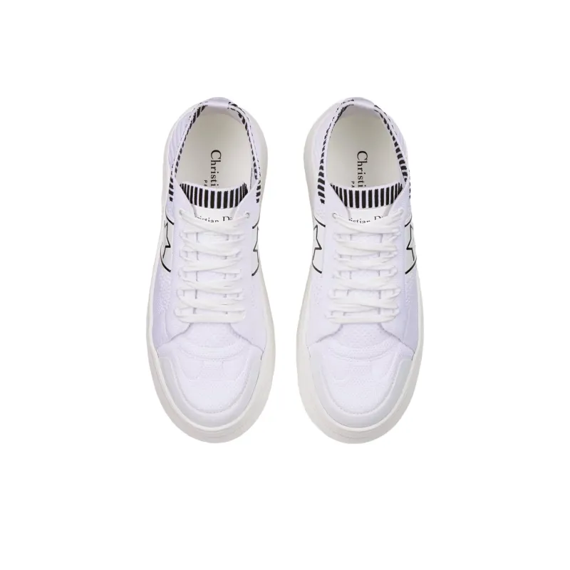 DIOR Star Low Top Skateboard Shoes Women's White-3