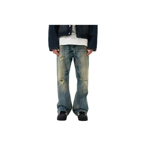NVRFRGT Jeans Unisex Light Gray
