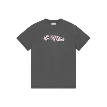 GANNI SS24 T-Shirt Women's Volcanic Gray