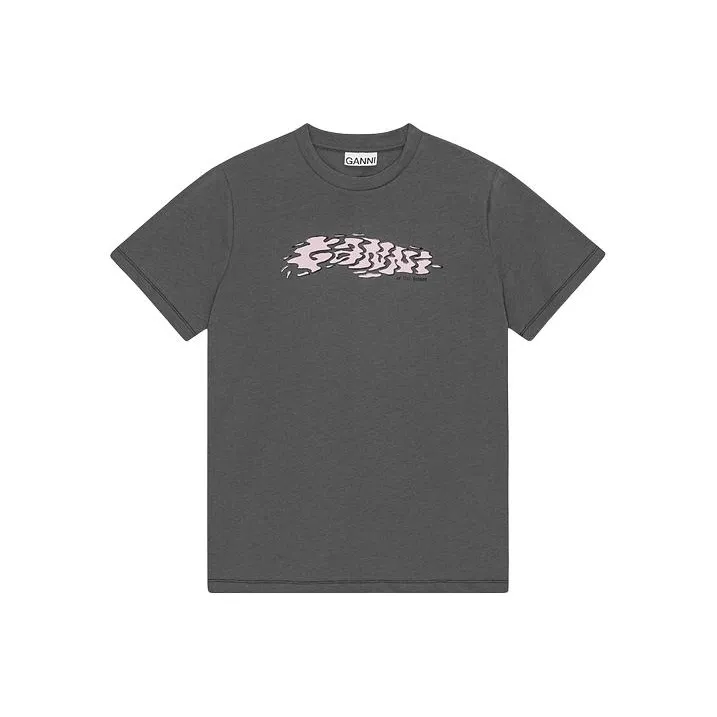GANNI SS24 T-Shirt Women's Volcanic Gray-0