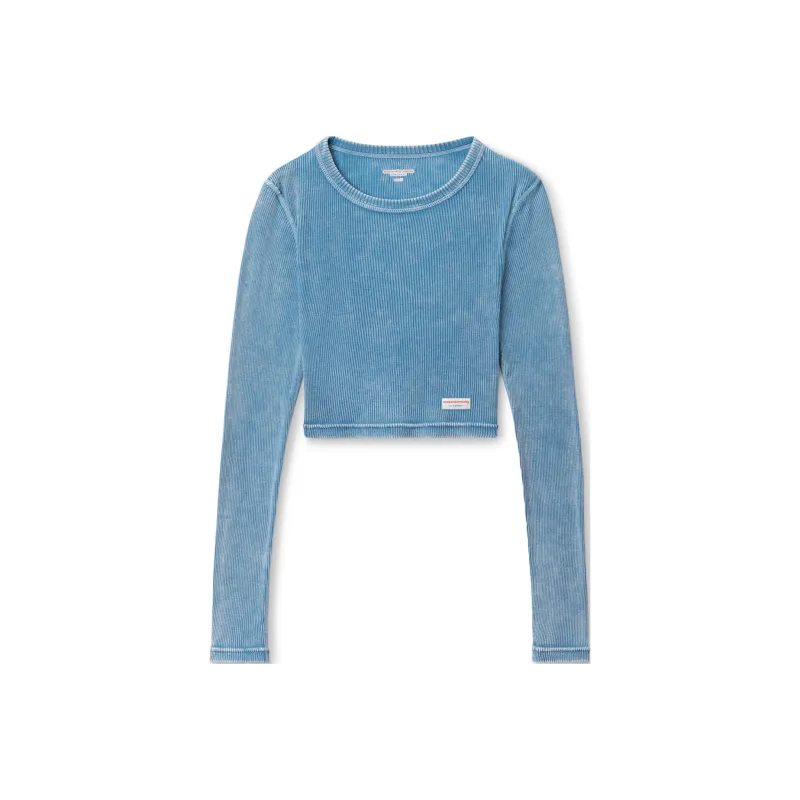 Alexander Wang Bodywear Series FW24 Crop Top Women's Blue-0