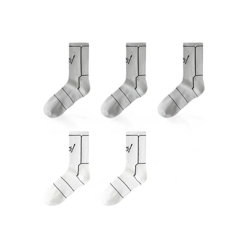 H YXIANG Mid Calf Socks Unisex 5 Pack-22
