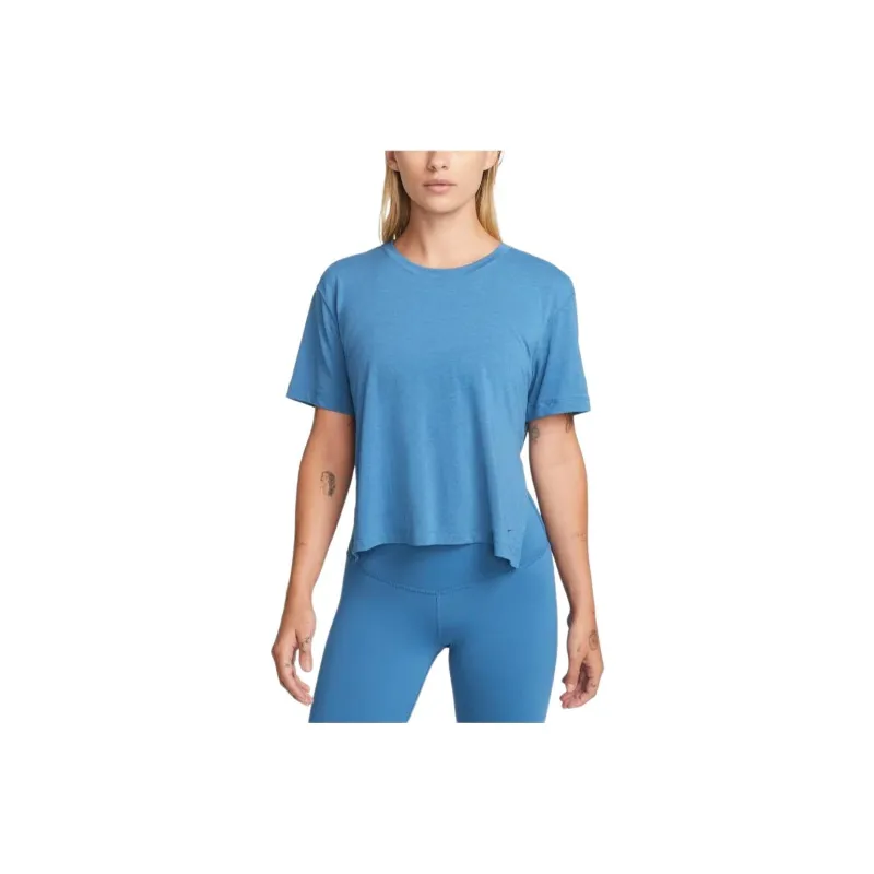 Nike Yoga Dri-FIT T-Shirt Women's Blue-0