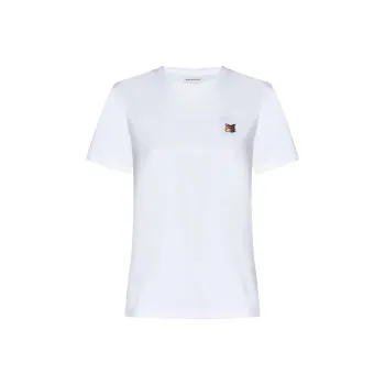 Maison Kitsune Fox Head Patch Crewneck T Shirt