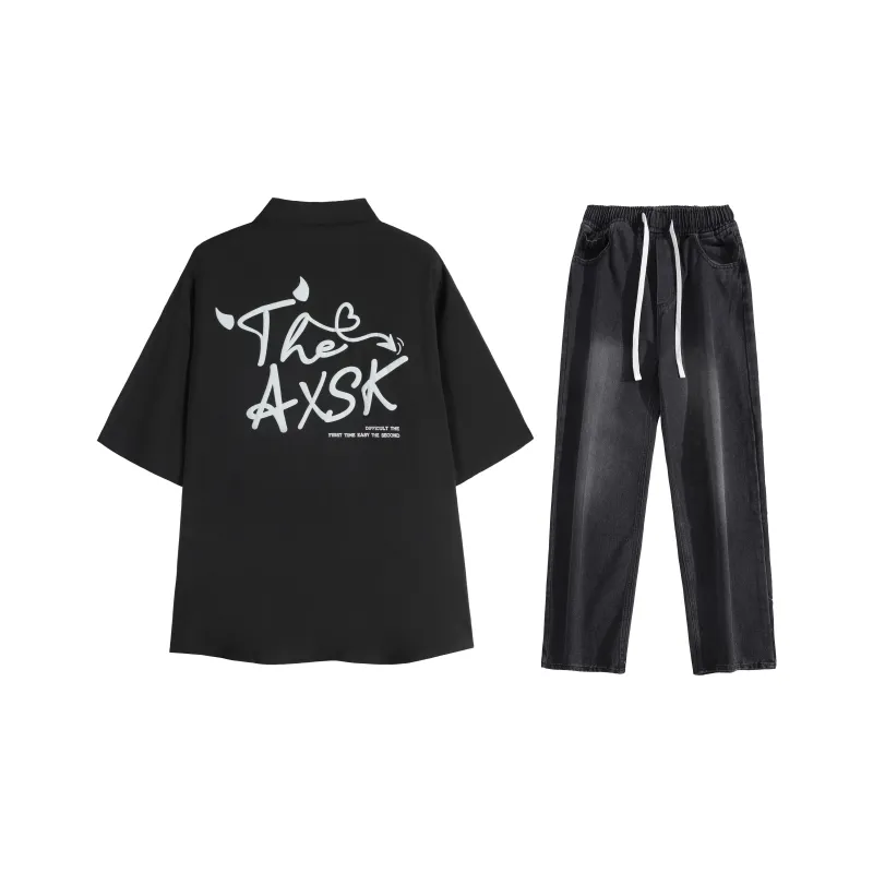 A.X.S.K Shirt Matching Set Unisex-0