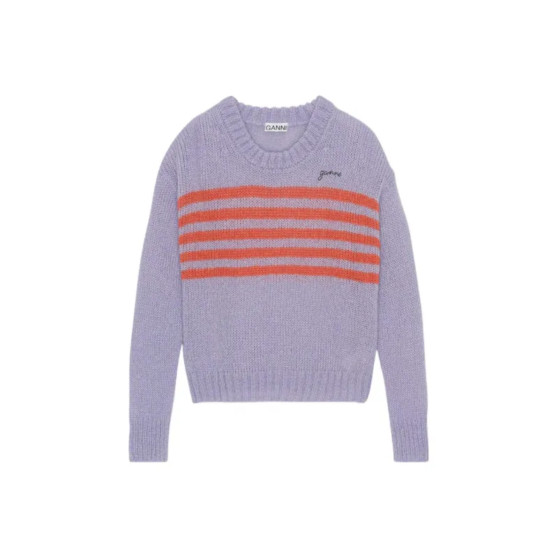GANNI FW22 Loose Fit Sweater Women's Purple-0