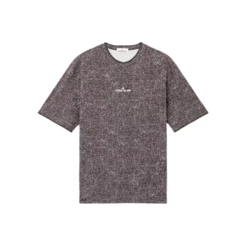 STONE ISLAND Logo embroidered T shirt