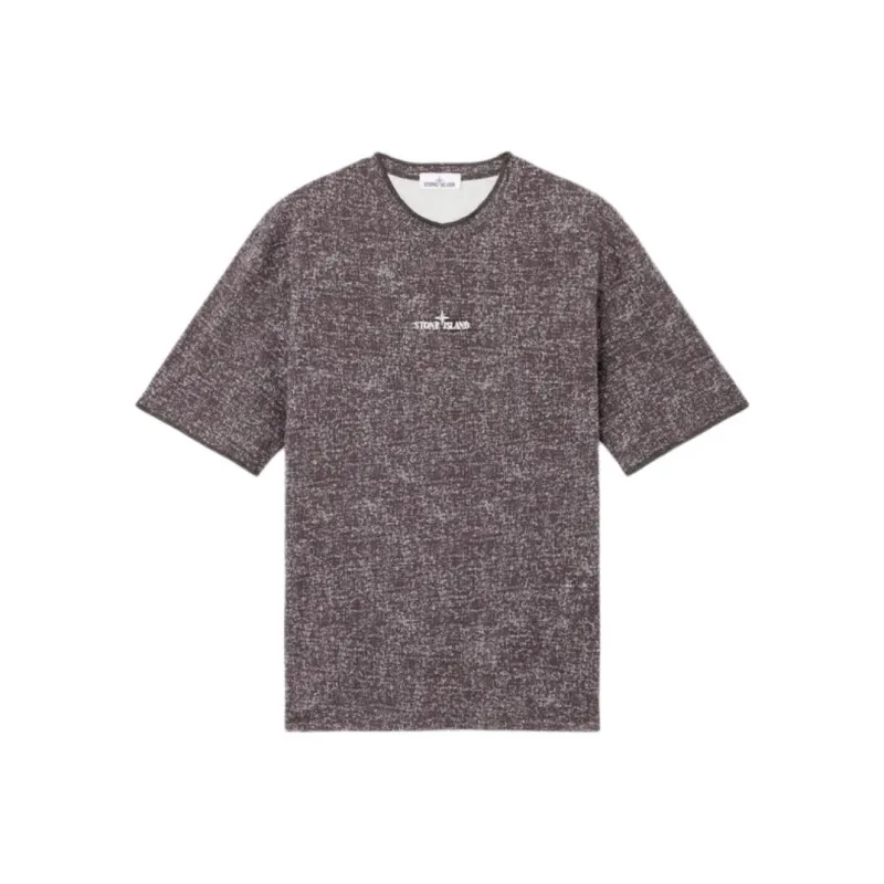 STONE ISLAND Logo embroidered T shirt-0