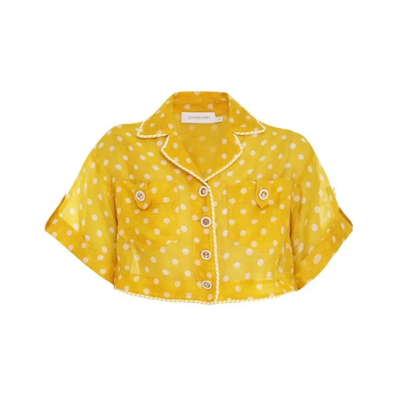 Zimmermann Crop Tops Women's Yellow-0