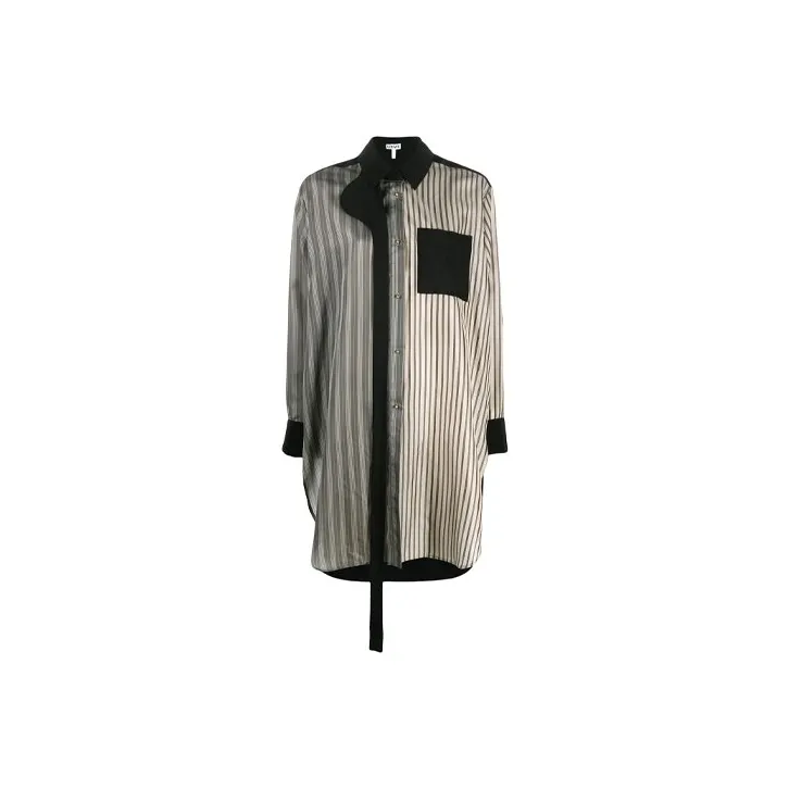 LOEWE Patchwork Striped Shirt-0