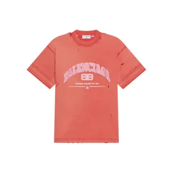 Balenciaga Women's Maison Balenciaga Medium Fit T shirt Red
