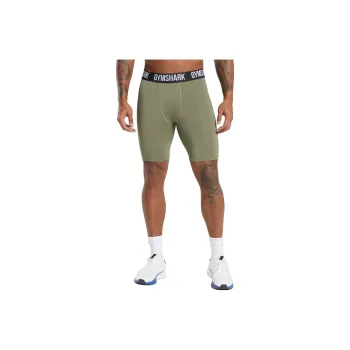 GYMSHARK ELEMENT BASELAYER SHORTS Sports Shorts Men's Green