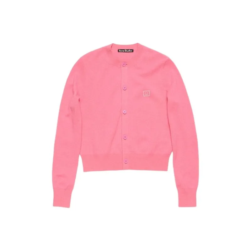 Acne Studios Face logo Wool Cardigan-0