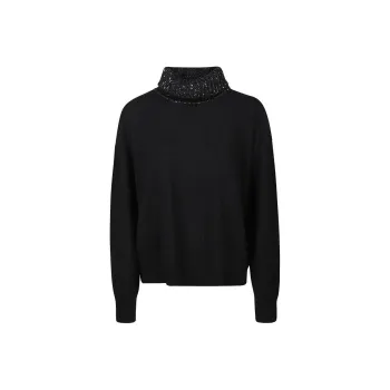 Fabiana Filippi Sequinned High Neck Knitted Jumper