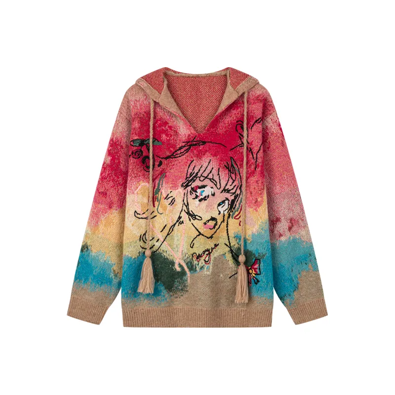 UOOYAA Sweater Women's Multicolor-0
