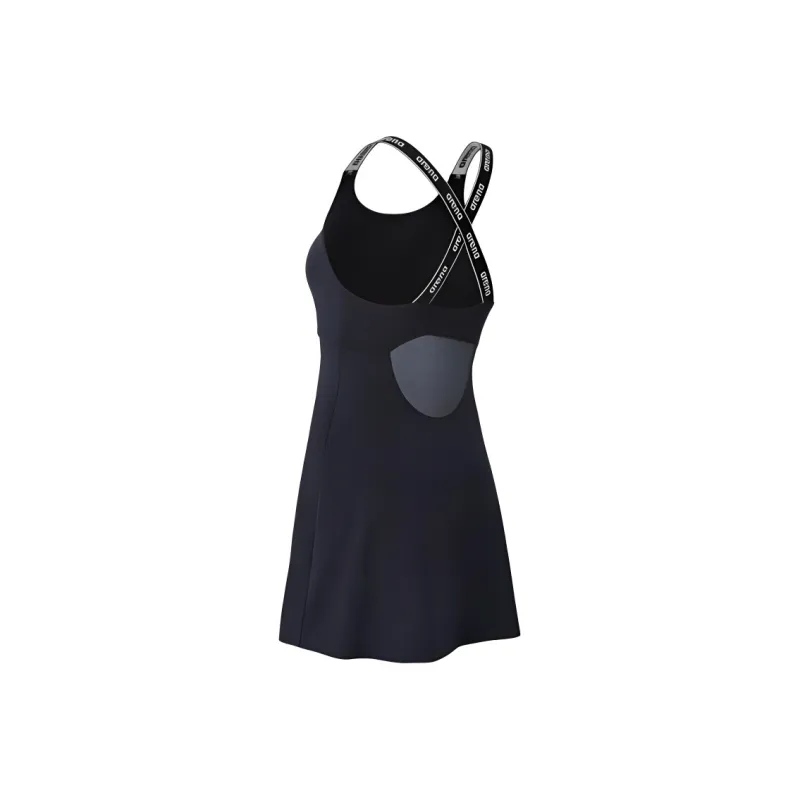 Arena SS25 Sleeveless Skirt One Piece Swimsuit Women's Black-4