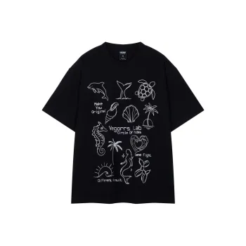 YINLEI T Shirts Unisex Black