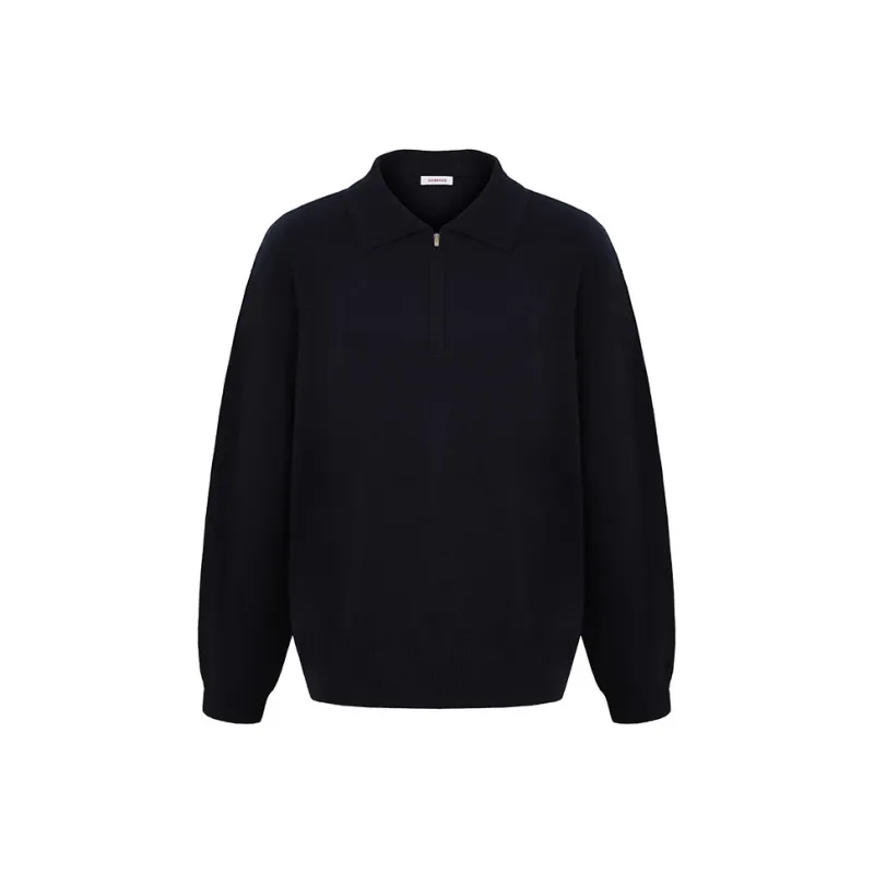 YANGZHIDAO Sweater Women's Swallow Neck Blue-0