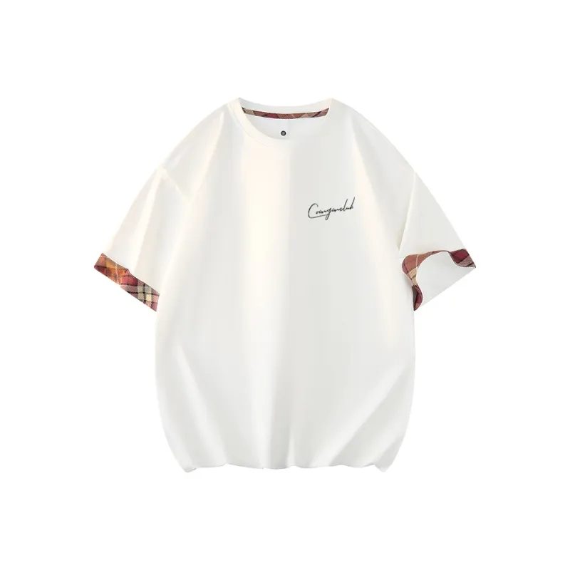 COMGM Drop Shoulder Sleeve T Shirt Unisex White-0