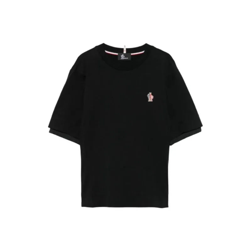 Moncler Grenoble Logo Patch Crewneck T Shirt-0