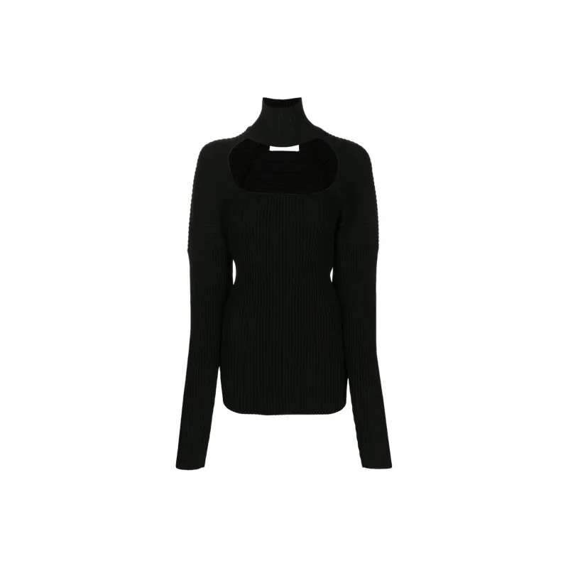 AMBUSH Ribbed Turtleneck Sweater Black-0