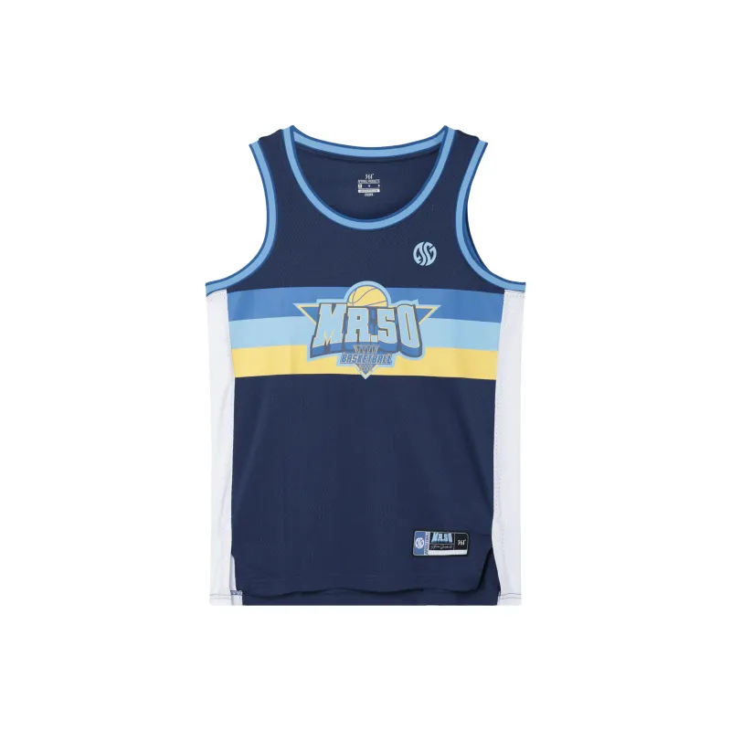 361° Basketball Jerseys Men's Dark Blue/Raw White-0