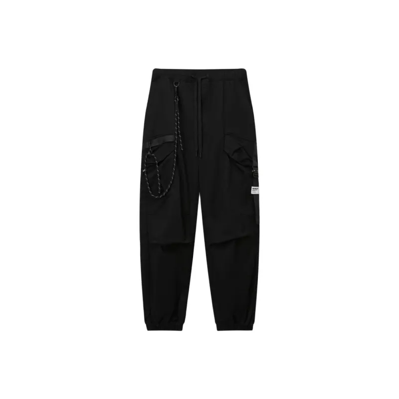 MUSIUM DIV Logo patch Tapered Trousers-2