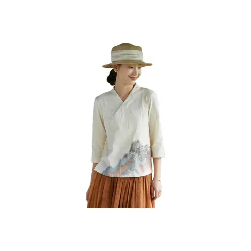 JIXIANGYUER T Shirt Women's Fish Belly White