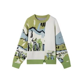 DIALOGUE Sweaters Women's Van Gogh Colorblock
