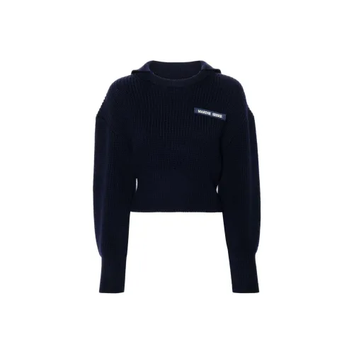Marine Serre Logo Patch Knitted Sailor Jumper