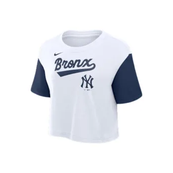 Nike New York Yankees Script Women's Nike Dri FIT Mlb Cropped T Shirt