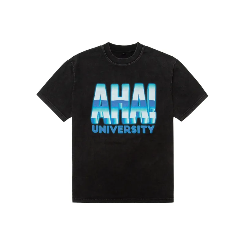 Ahhhing Elbow-Length Sleeved T-Shirt Unisex Black-0