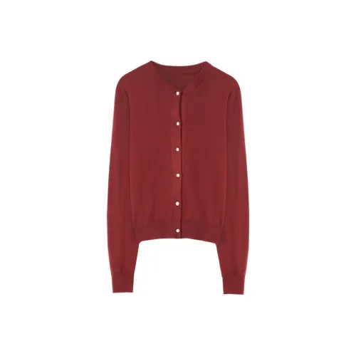 Dme aop sweaters Women's Dark Red
