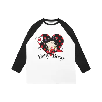 BETTY BOOP T Shirt Women's White/Black