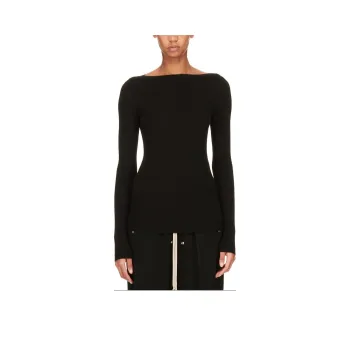 RICK OWENS Ribbed Knitted Top