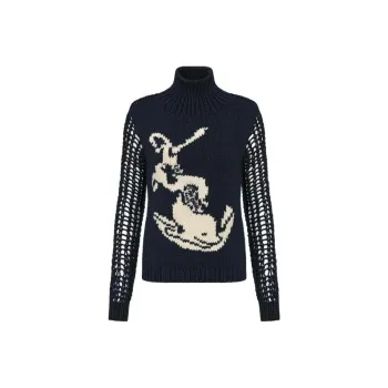 DIOR Inlaid High Neck Jumper