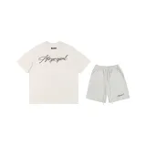 Set (Heather Gray Black Top+Floral Gray Black Shorts)
