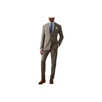 Polo Ralph Lauren Kent Hand-Tailored Sharkskin Suit Business Suits Men's Brown